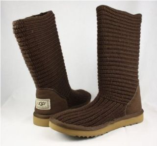 Chocolate Crochet Womens Ugg Boots Uggs new size 6 Shoes