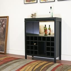 Bordeaux Black Wine Cabinet/ Modern Dry Bar