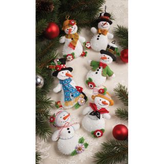 Mary Engelbreit Let It Snowman Ornaments Felt Applique Kit