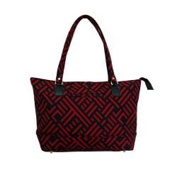 Jenni Chan Black and Red Signature 17 inch Computer Tote