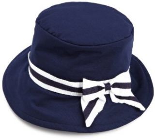 Kate Mack Girls 2 6X Wide Trim Hat, Navy Blue, One Size