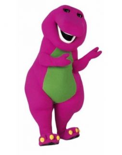 Barney Pink Dragon Cartoon Clothes Mascot Costume Fancy