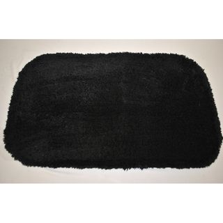 Sherry Kline Solid Black Bath Rug (Set of 2)