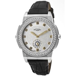 Rotary Womens Evolution TZ2 Black Genuine Leather Watch