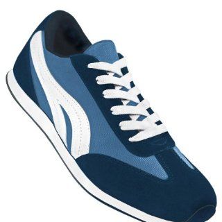 Aris Allen Mens Blue and White Retro Dance Sneakers