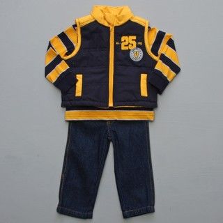 Baby Togs Infant Boys 3 pc Vest Set