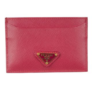 Prada 1M0208 Pink Leather Card Case