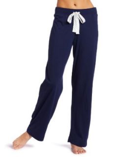 Nautica Sleepwear Womens Solid Loungewear Pant, Navy, X
