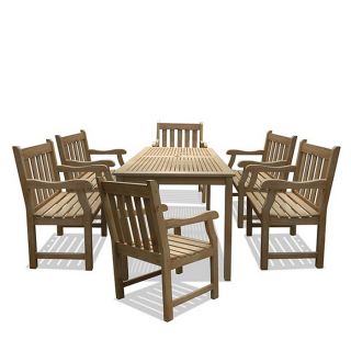 Renaissance 7 piece Table/ Armchair Outdoor Dining Set