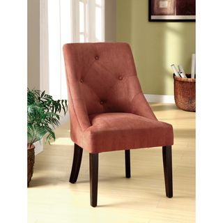 Red Aura Leisure Microfiber Dining Chair