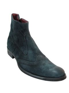  Joe Ghost Mens Italian Leather Blue Suede Boots 2633 Shoes