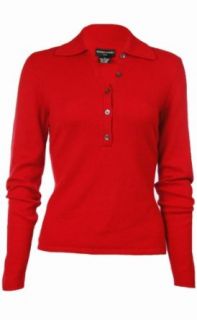 Sutton Studio Womens 100% Cashmere Polo Sweater Clothing