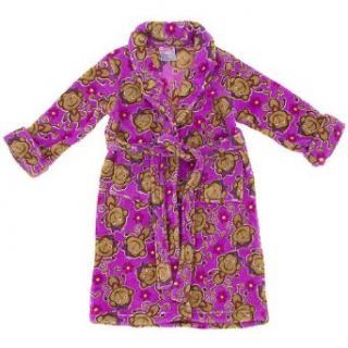 Purple Monkey Plush Bath Robe for Girls Clothing