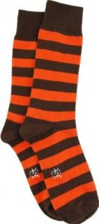 Sock It To Me Orange and Brown Striped Mens Socks