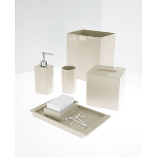 Solid Lacquer Ivory Bath Accessory Collection