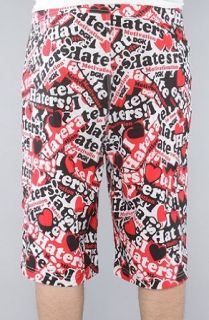 DGK The Haters Collage Boardshorts in Red,34,Red Clothing