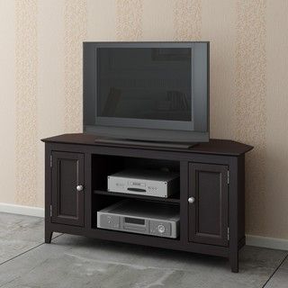 Espresso Wood 2 Door TV LCD Stand/ Media Console