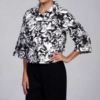 Katherine New York Womens Swirl Print Fashion Jacket