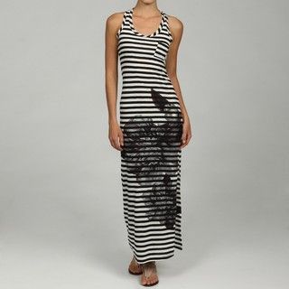 Romeo & Juliet Couture Womens Striped Floral Print Maxi Dress
