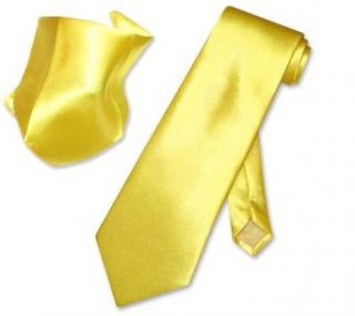 Solid DARK YELLOW NeckTie Handkerchief Matching Neck Tie