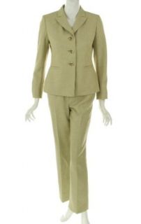 Evan Picone Petite Womens Three Button Suit, Sand, 2P US