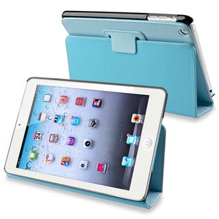 BasAcc Blue Snap on Leather Case with Stand for Apple iPad Mini