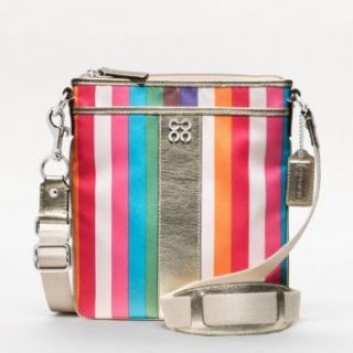 Coach Signature Legacy Stripe Swing Pack Handbag Multicolor 2 Shoes