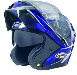 Gmax GM54S Blue Throttle Graphic Modular Snow Helmet Dual