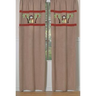 Monkey Themed 84 inch Curtain Panel Pair