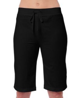 Danskin Womens Cotton Bermuda Short,Black,Small Clothing