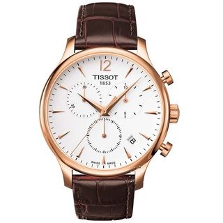 Tissot Mens Tradition Classic Rose Goldtone/ Leather Watch