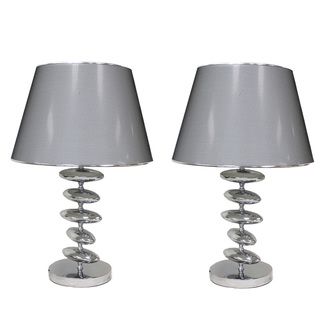 Casa Cortes Wilshire 23 inch Silver Table Lamps (Set of 2)