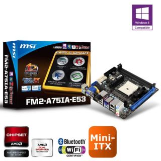Carte mère Socket AMD FM2   Chipset AMD A75   2 slots DDR3   PCI