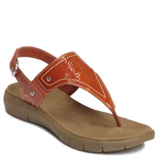 A2 by Aerosoles Womens Wip It Up Orange Faux Leather Sandals