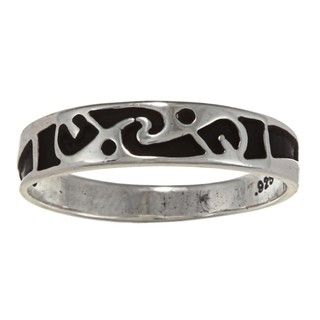 Southwest Moon Sterling Silver Painted Love Ring