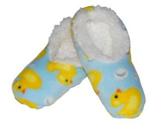 Snoozies Rubber Ducky Fleece Lined Womens Footies Shoes