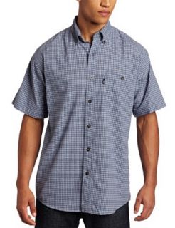 Key Industries Mens Button Down Patterned Short Sleeve