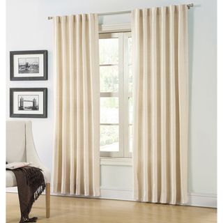 Hampshire Station Lined Natural Linen 88 inch Luxury Curtain Panel