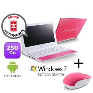 Acer Aspire One D255 N57D Rose + Souris   Achat / Vente NETBOOK Acer