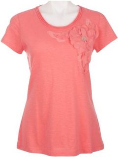 Bay Studio Coral Floral Frill Top CORAL PINK Small