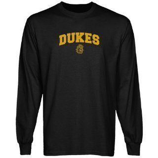 James Madison Dukes Black Mascot Arch Long Sleeve T shirt