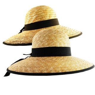 Womens Gardeners Brim Straw Sun Hat