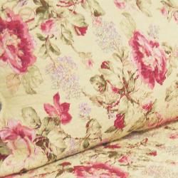 Lelia Pink Rose Cottage Cotton King size Quilt Set