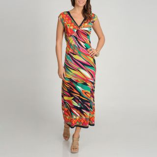 Tiana B. Womens Knot Front Printed Maxi Dress Today $48.99 3.0 (1