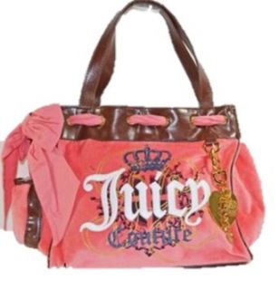 Juicy Couture Coral Velour Daydreamer Tote Yhru0542 Nwt