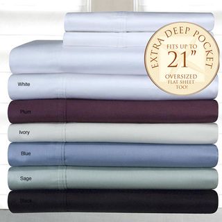 Pima Cotton 400 Thread Count Deep fitted Sheet Set