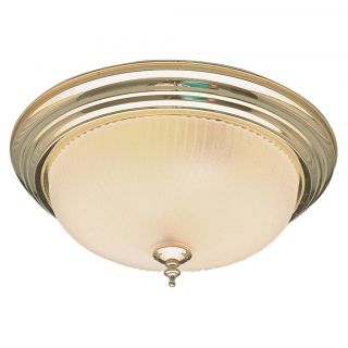 Polished Brass 3 light Flush mount Ceiling Fixture