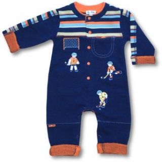 LeTop Baby Boys French Terry Coverall ~ Hockey SIZE 3