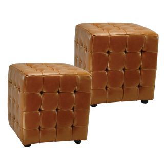Kristof Bicast Leather Saddle Ottomans (Set of 2) Today $224.99 4.5