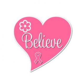 Breast Cancer Believe Pink Heart Clothing